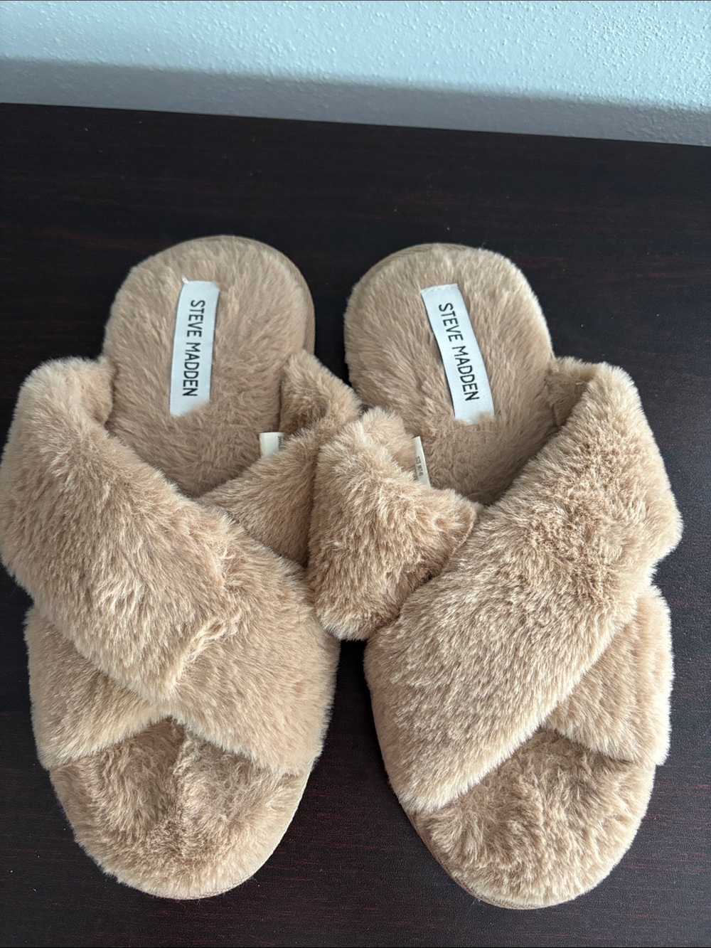 BOGO Free Steve Madden Women's Brown Plush Slippers